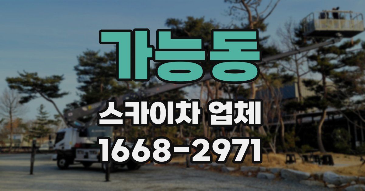 가능동 스카이차 업체