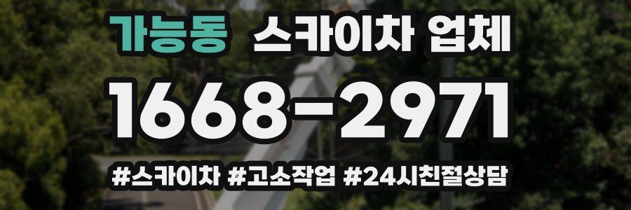 가능동 스카이차 업체