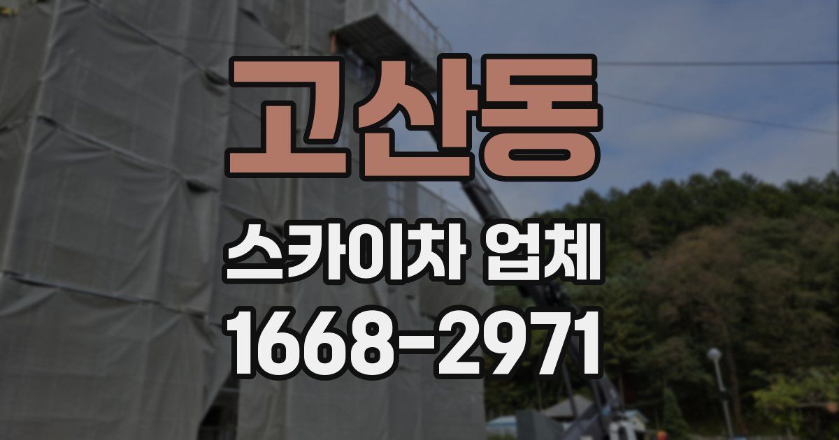 고산동 스카이차 업체