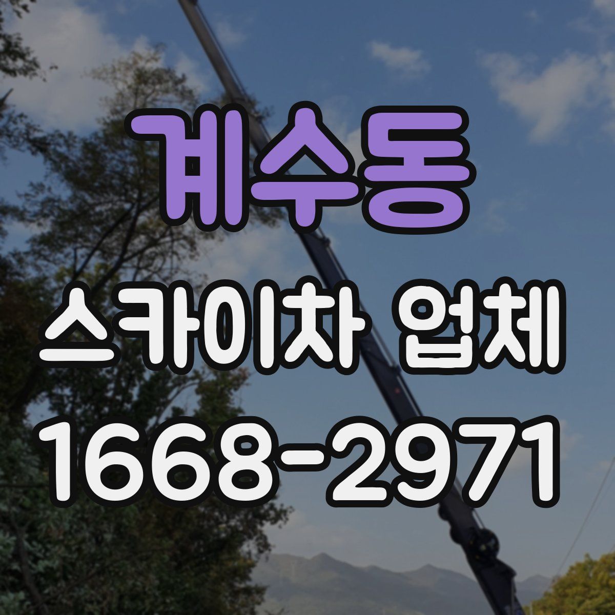 계수동 스카이차 업체