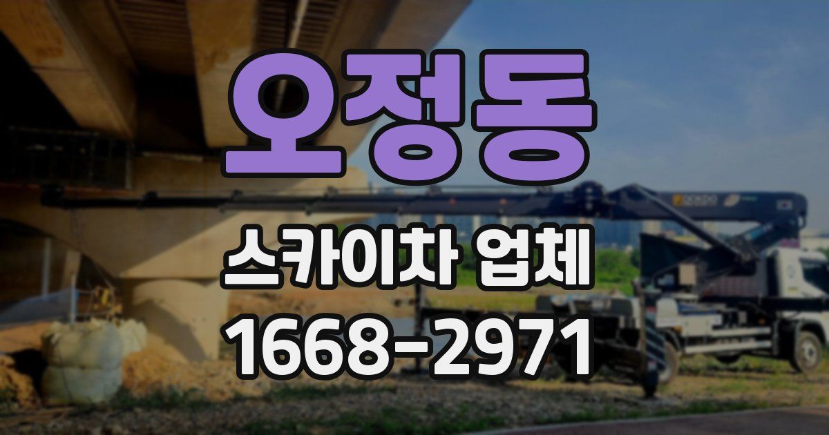 오정동 스카이차 업체