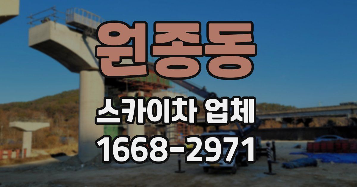 원종동 스카이차 업체