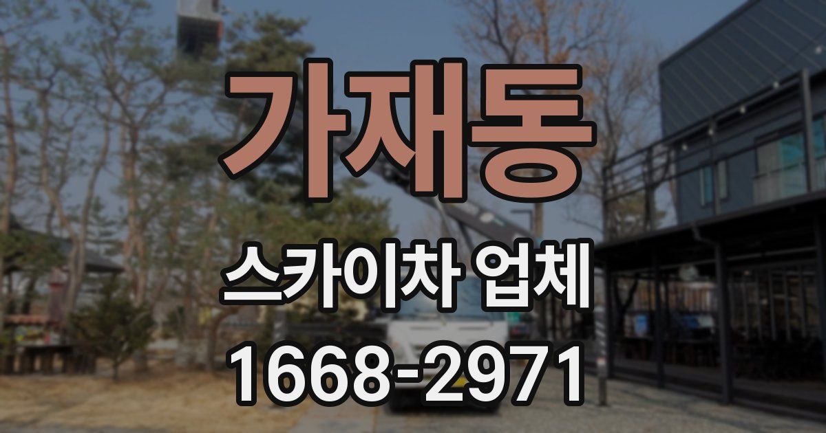 가재동 스카이차 업체