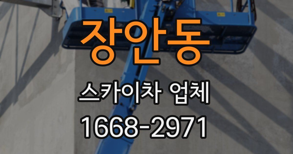 장안동 스카이차 업체