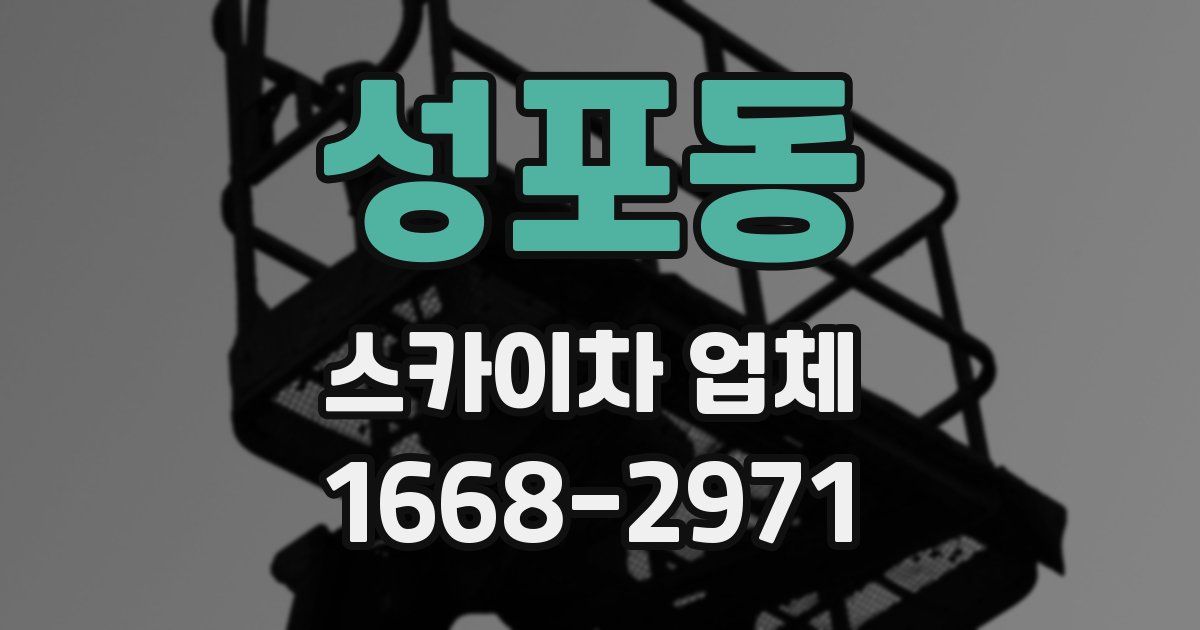 성포동 스카이차 업체