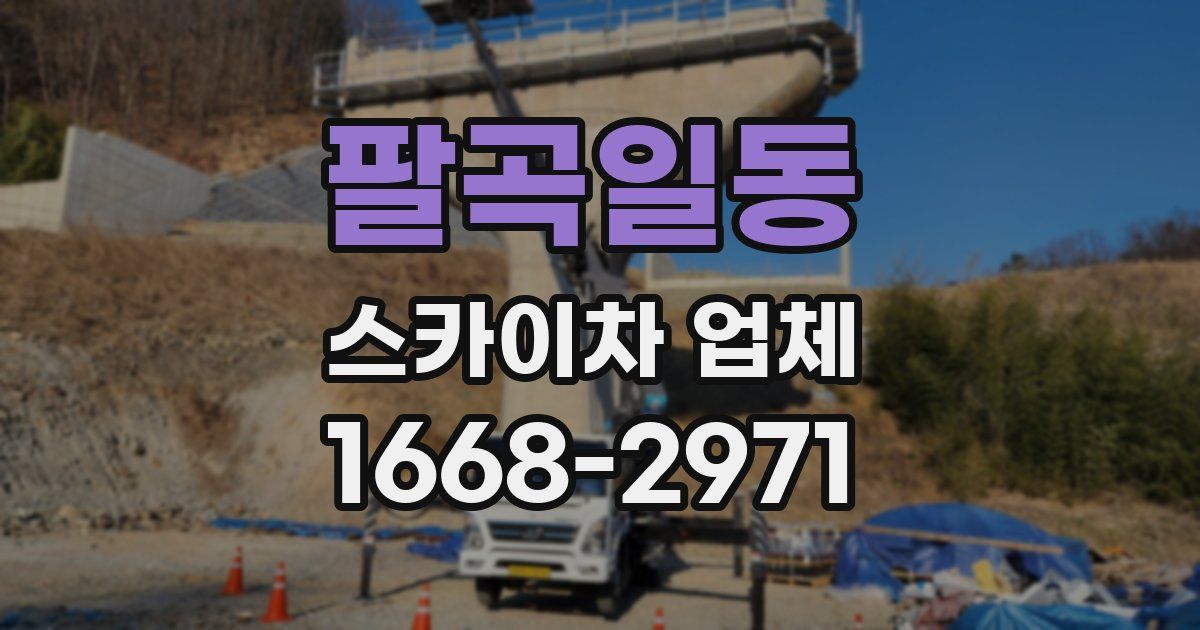 팔곡일동 스카이차 업체