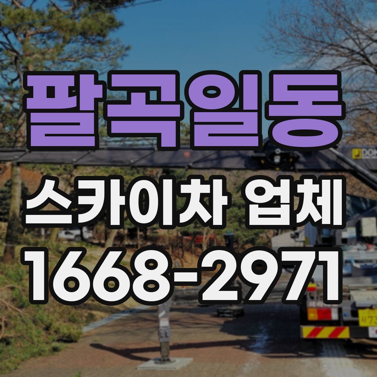 팔곡일동 스카이차 업체