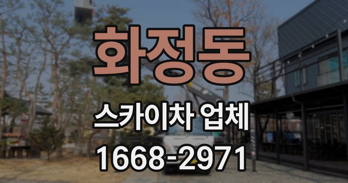 화정동 스카이차 업체