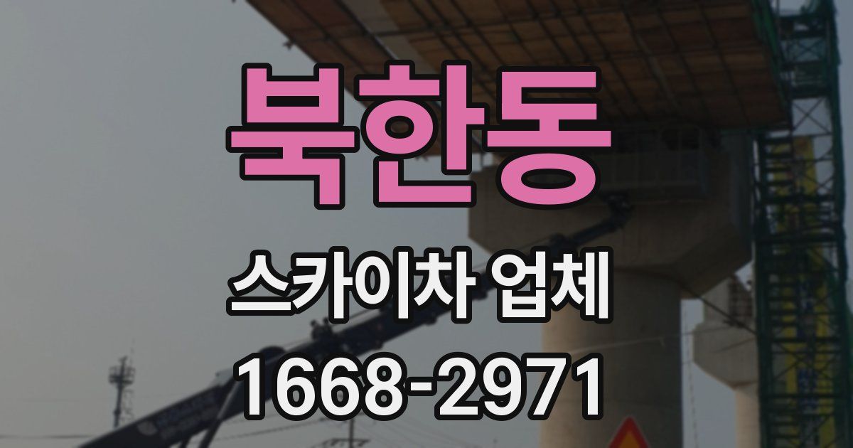 북한동 스카이차 업체