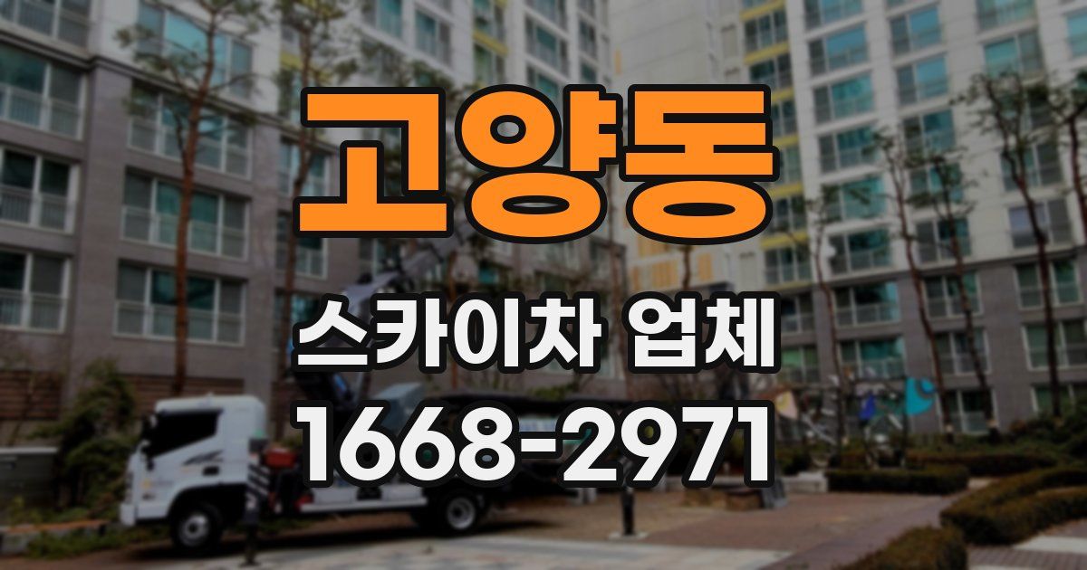 고양동 스카이차 업체