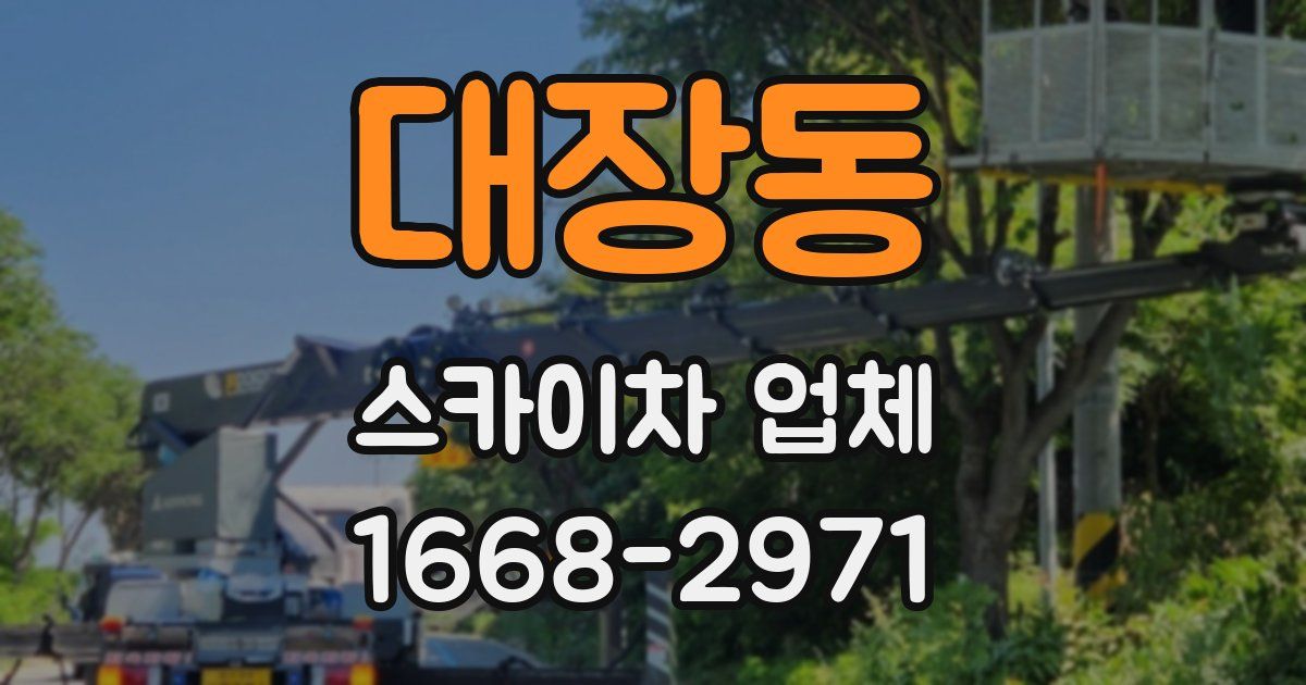 대장동 스카이차 업체