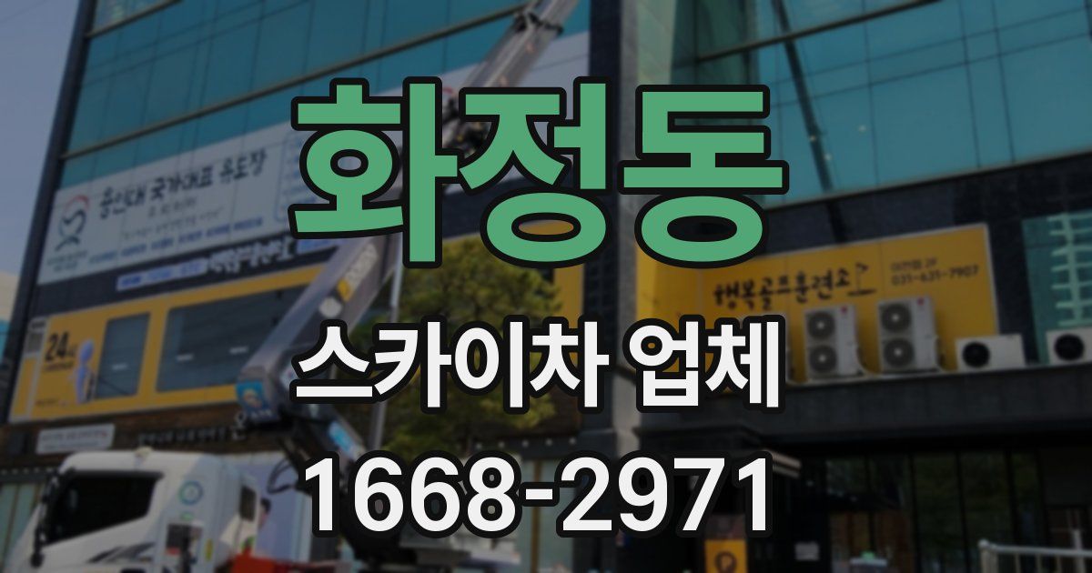 화정동 스카이차 업체