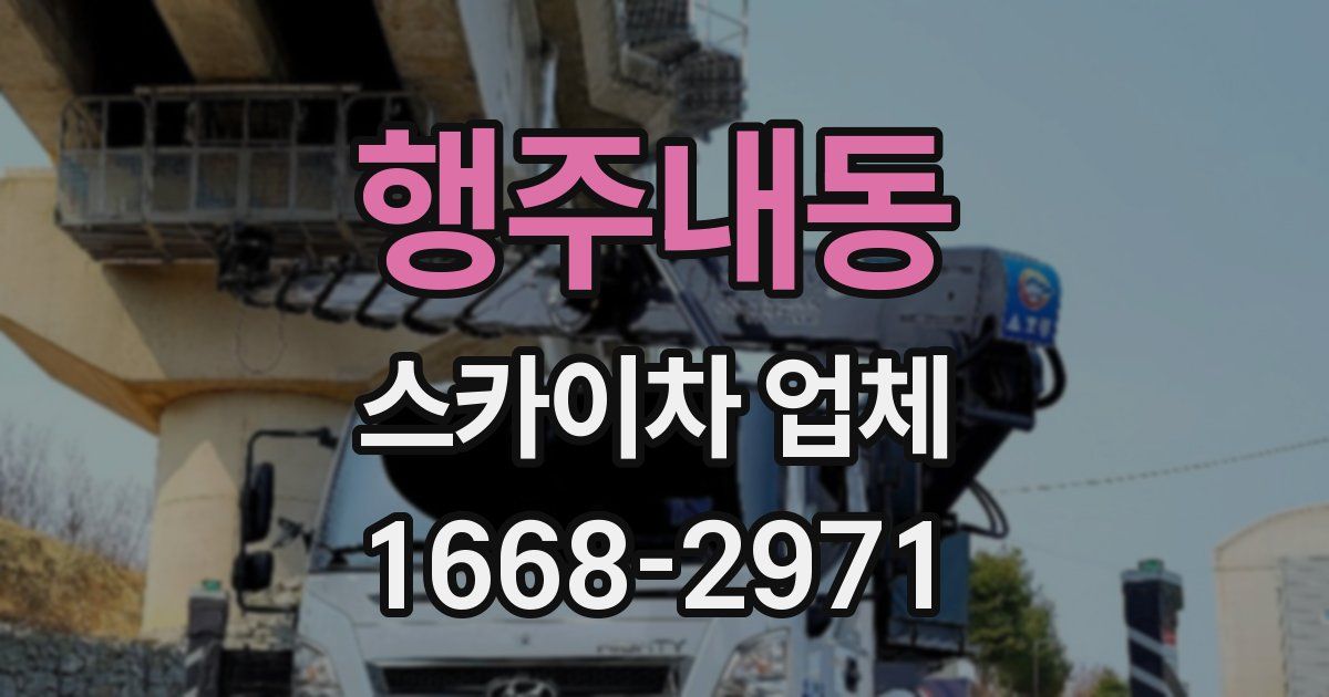 행주내동 스카이차 업체