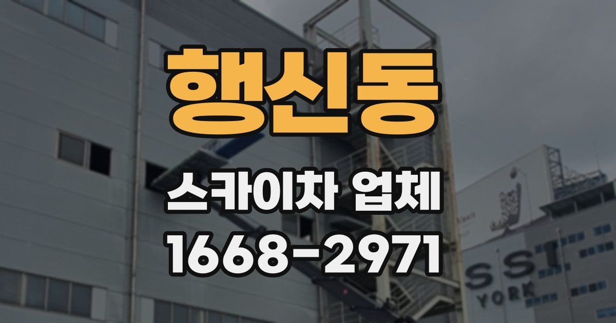 행신동 스카이차 업체