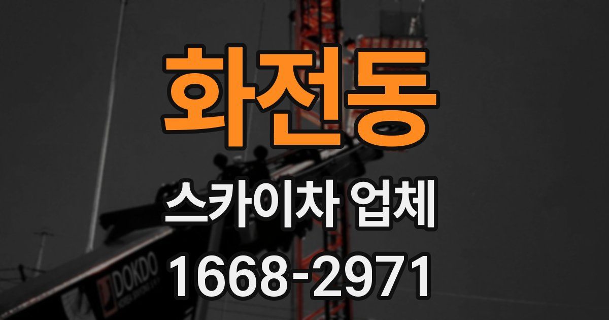 화전동 스카이차 업체
