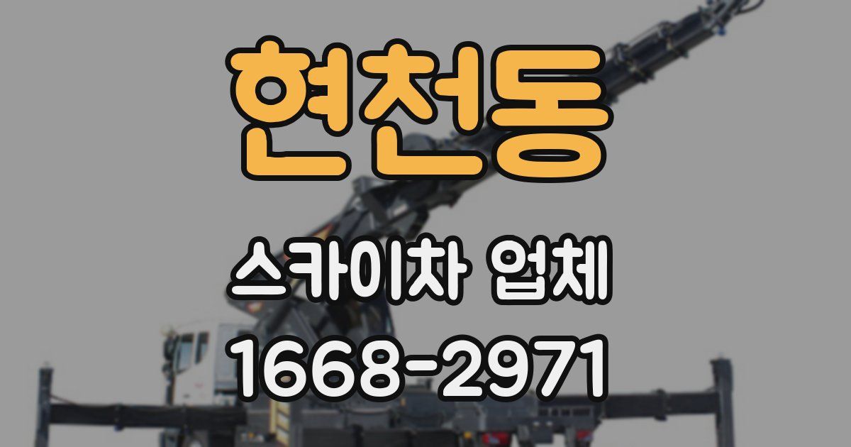 현천동 스카이차 업체