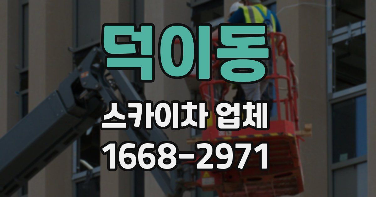 덕이동 스카이차 업체