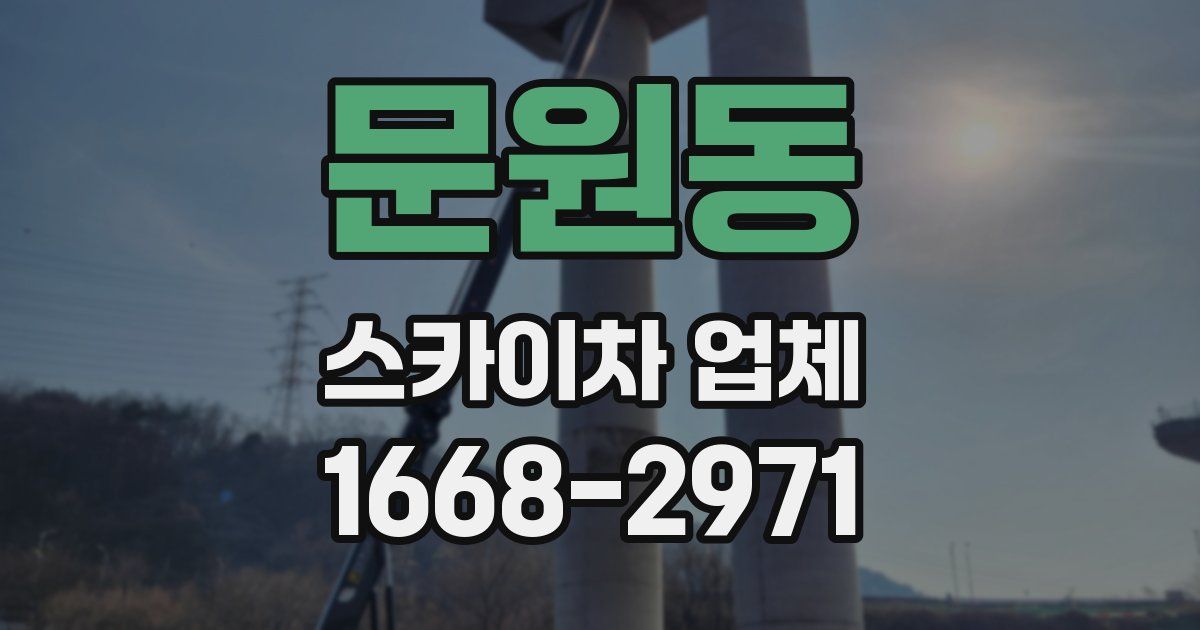 문원동 스카이차 업체