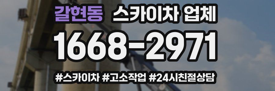 갈현동 스카이차 업체