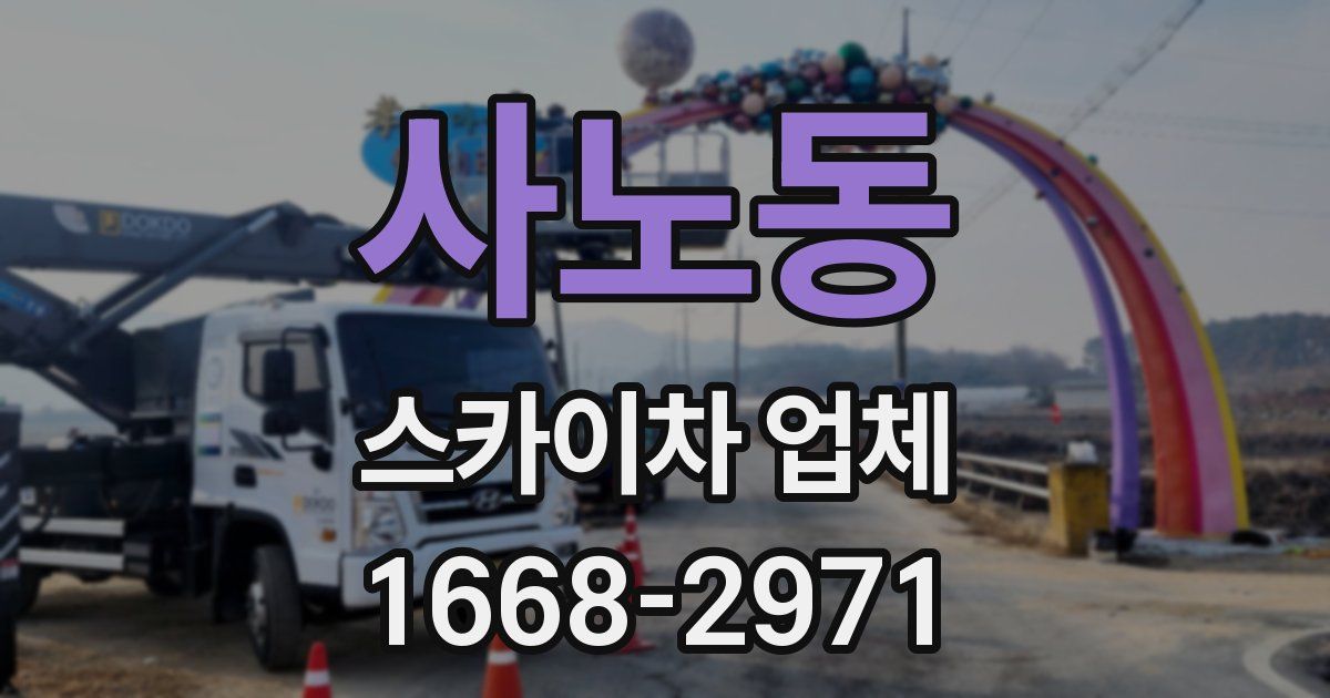 사노동 스카이차 업체