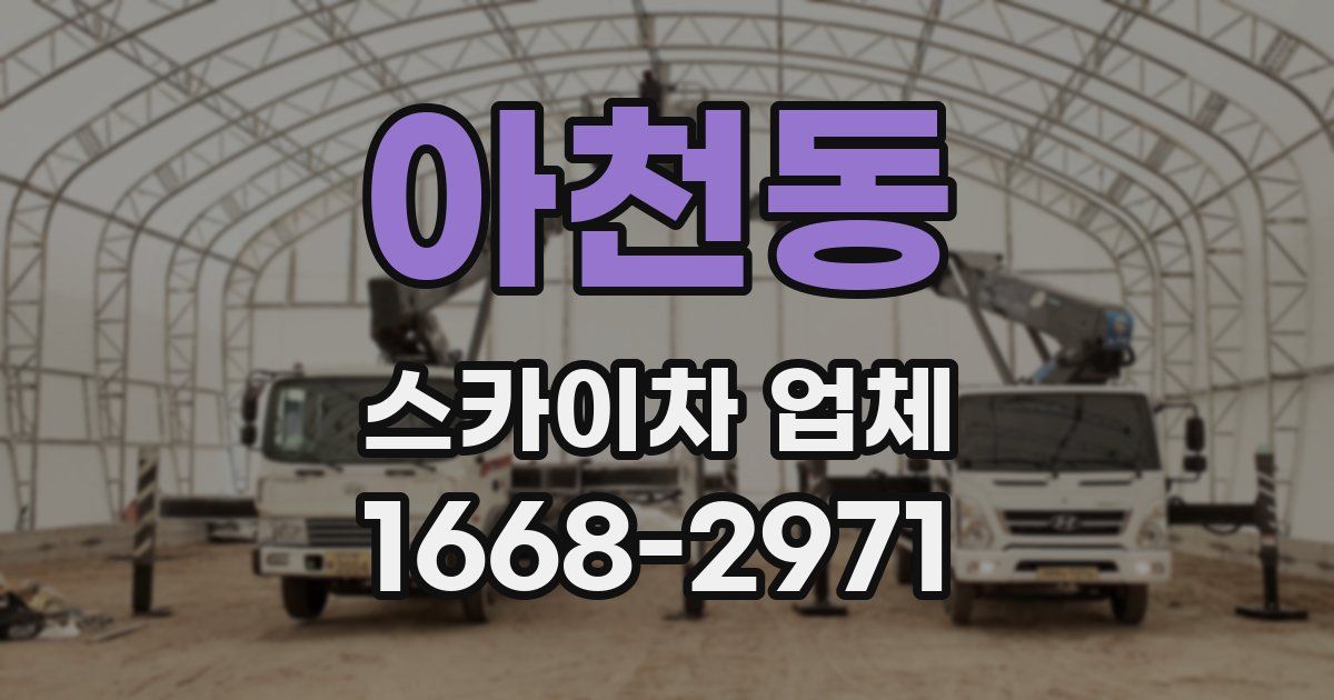 아천동 스카이차 업체
