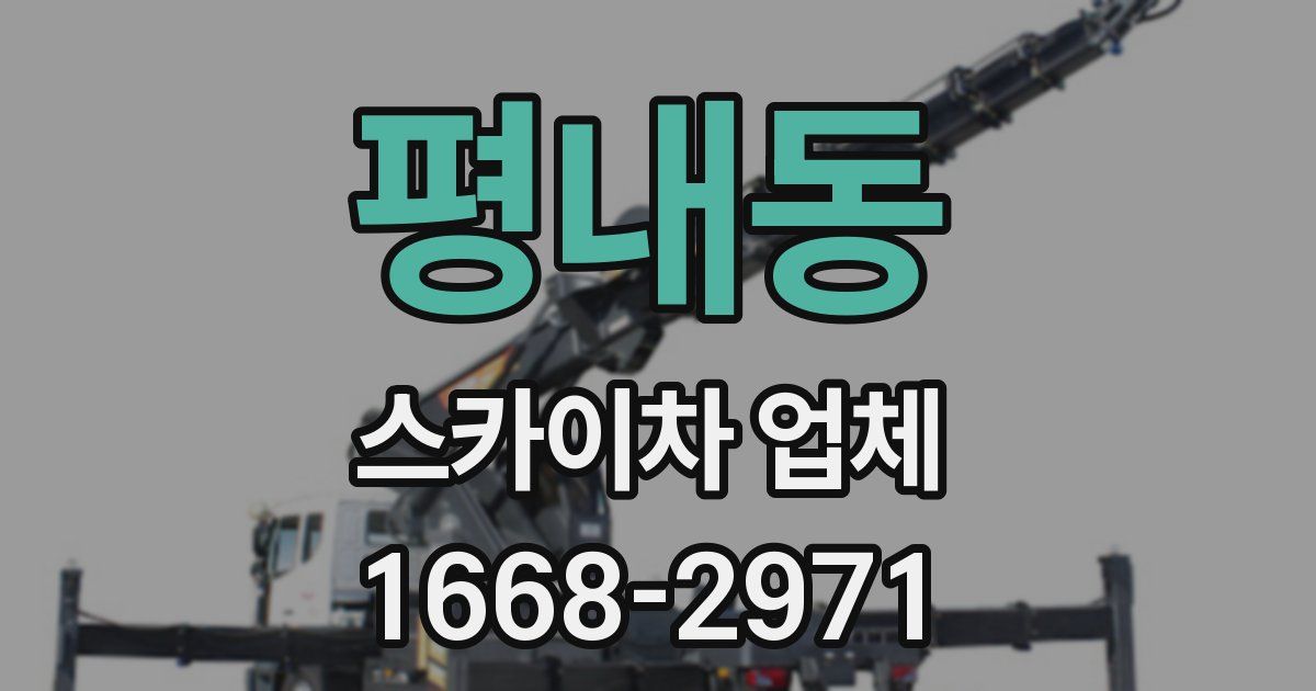 평내동 스카이차 업체