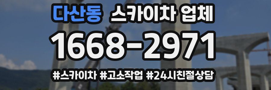 다산동 스카이차 업체