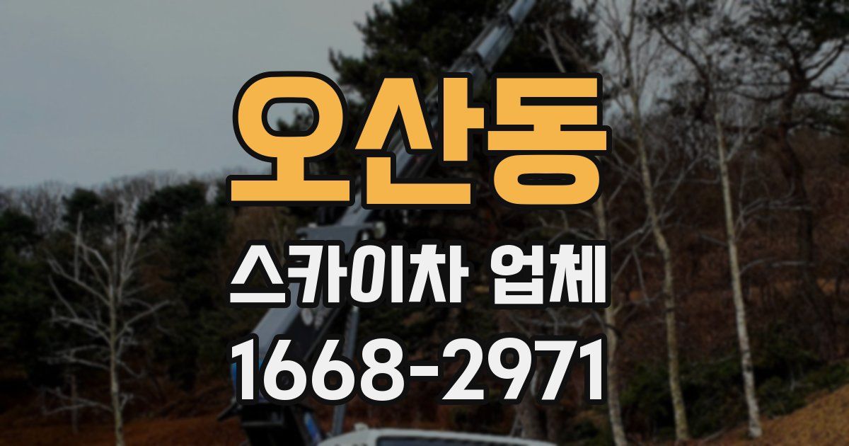 오산동 스카이차 업체