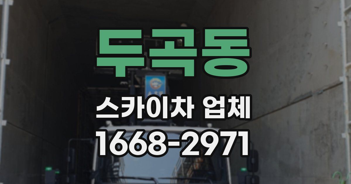두곡동 스카이차 업체