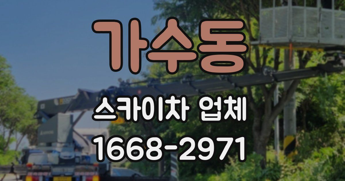 가수동 스카이차 업체