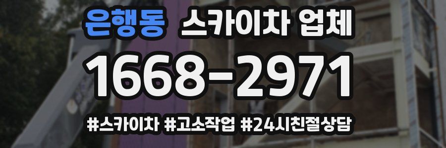 은행동 스카이차 업체