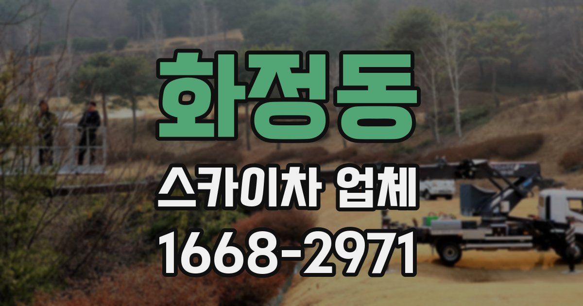 화정동 스카이차 업체