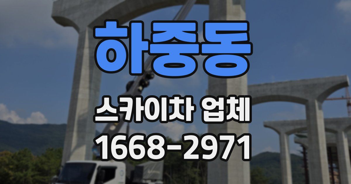 하중동 스카이차 업체