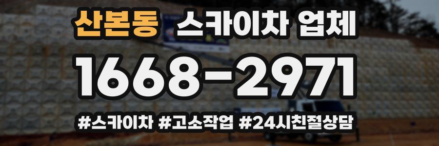 산본동 스카이차 업체
