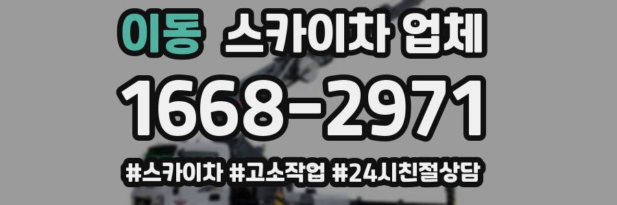 이동 스카이차 업체