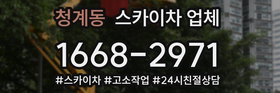 청계동 스카이차 업체