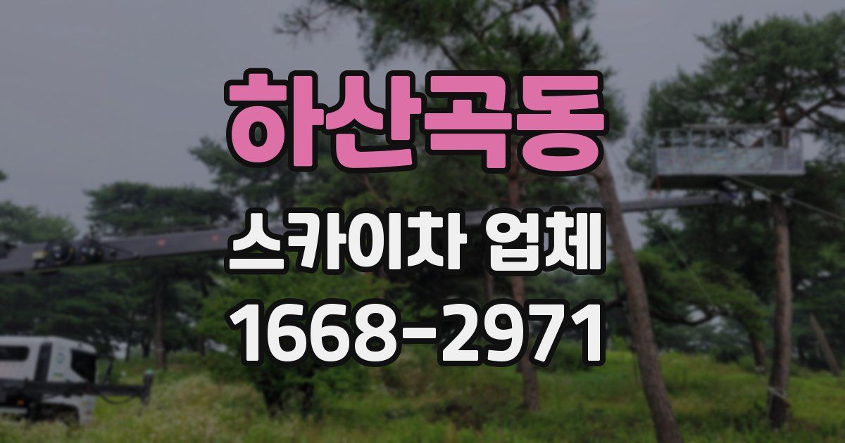 하산곡동 스카이차 업체