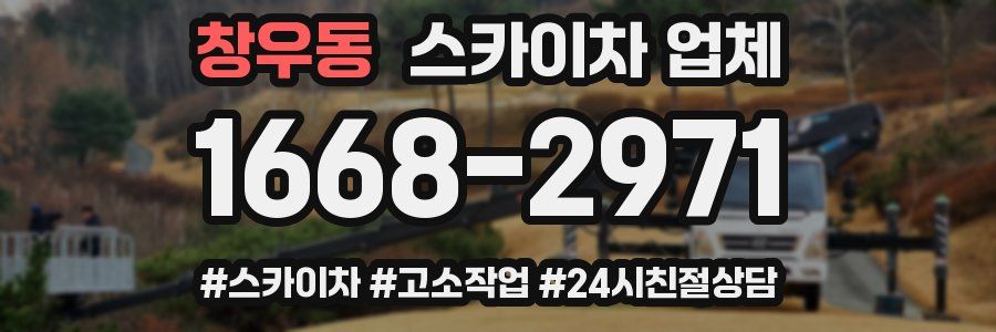 창우동 스카이차 업체