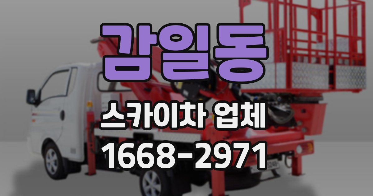 감일동 스카이차 업체