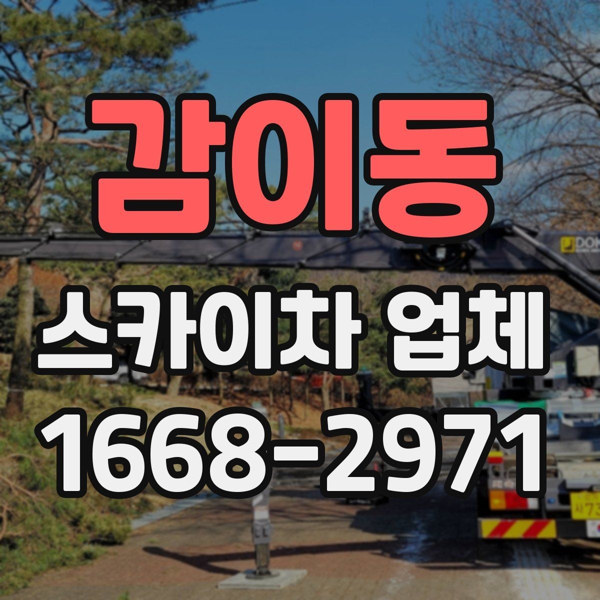 감이동 스카이차 업체 이용을 계획할 때 참고할 사항