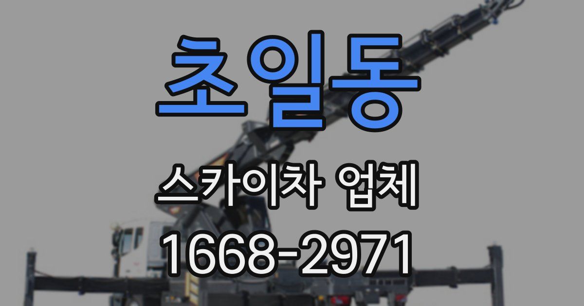 초일동 스카이차 업체