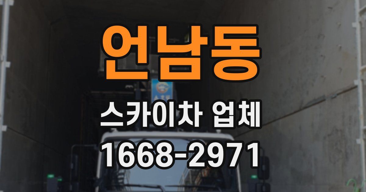언남동 스카이차 업체