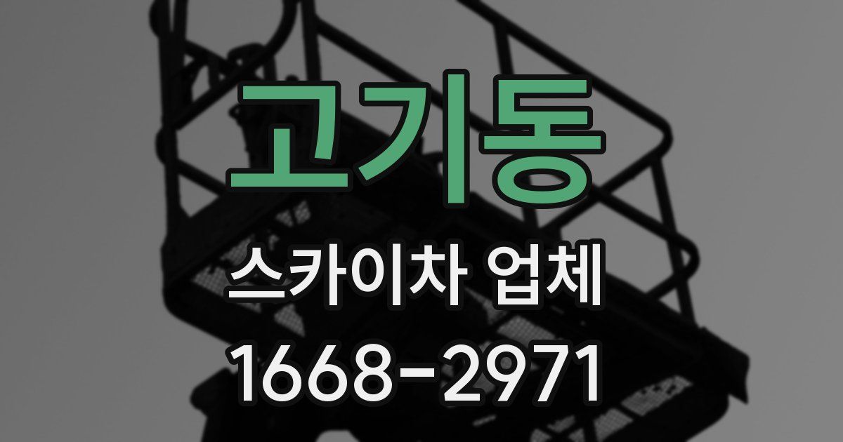 고기동 스카이차 업체