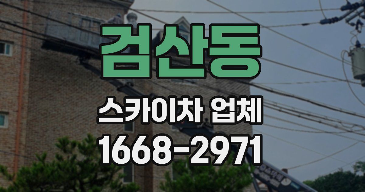 검산동 스카이차 업체