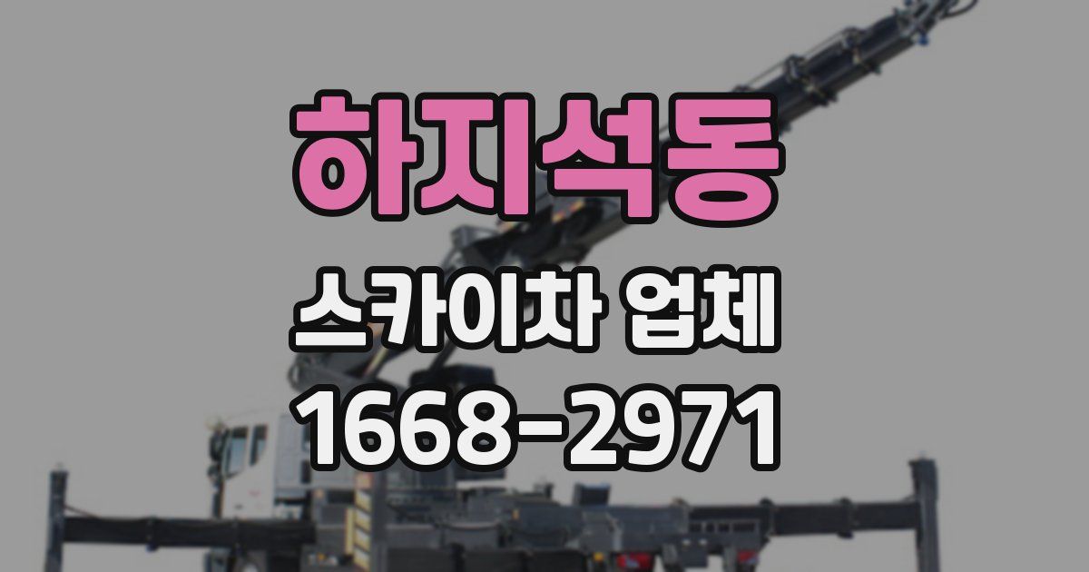 하지석동 스카이차 업체