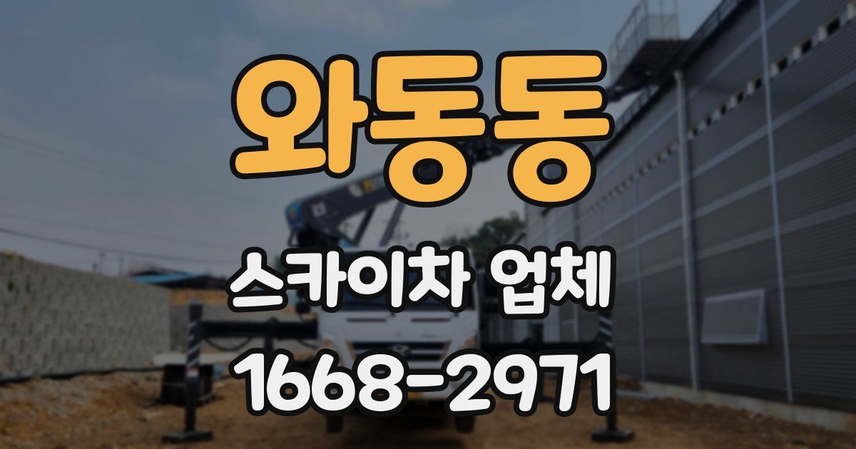 와동동 스카이차 업체
