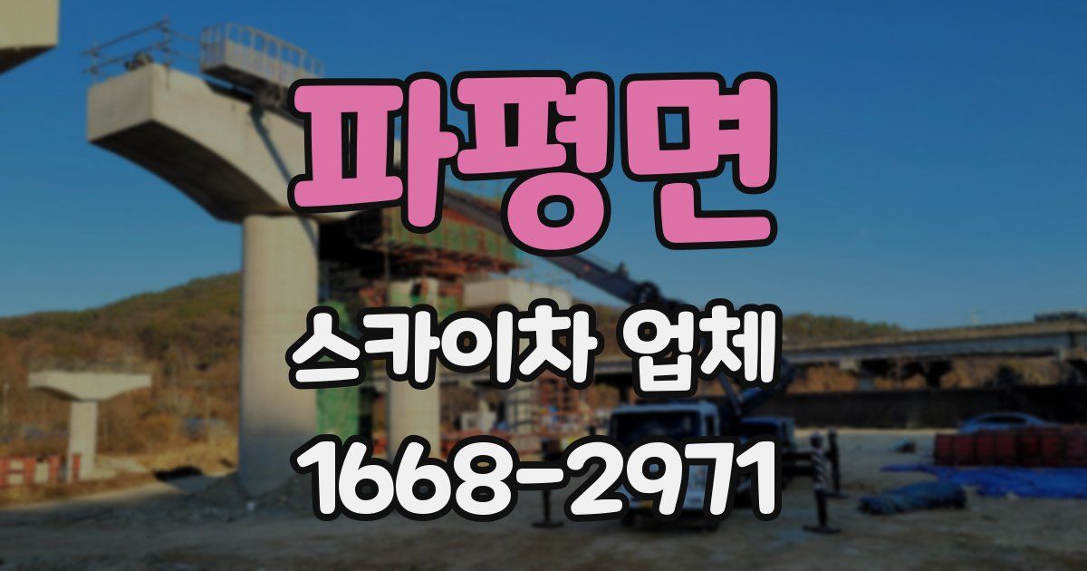 파평면 스카이차 업체