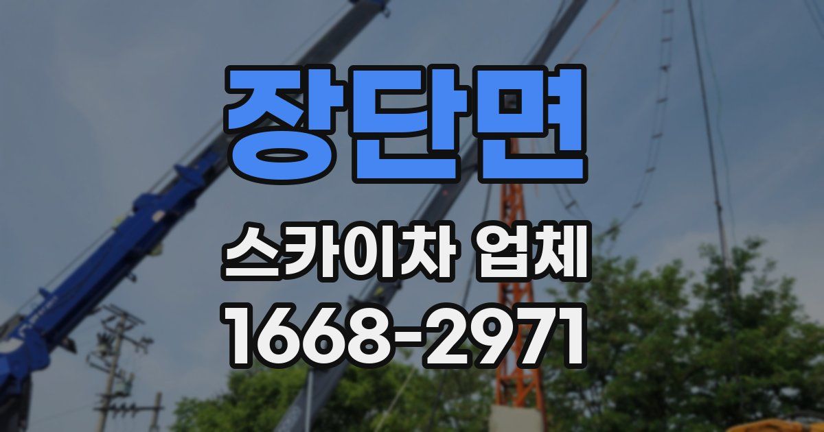 장단면 스카이차 업체