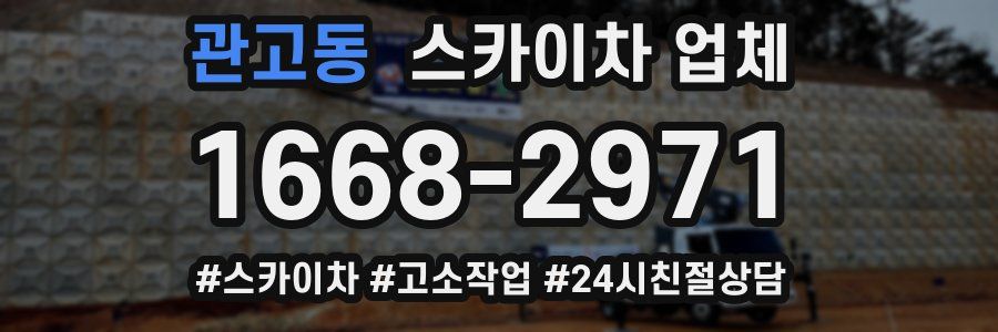 관고동 스카이차 업체