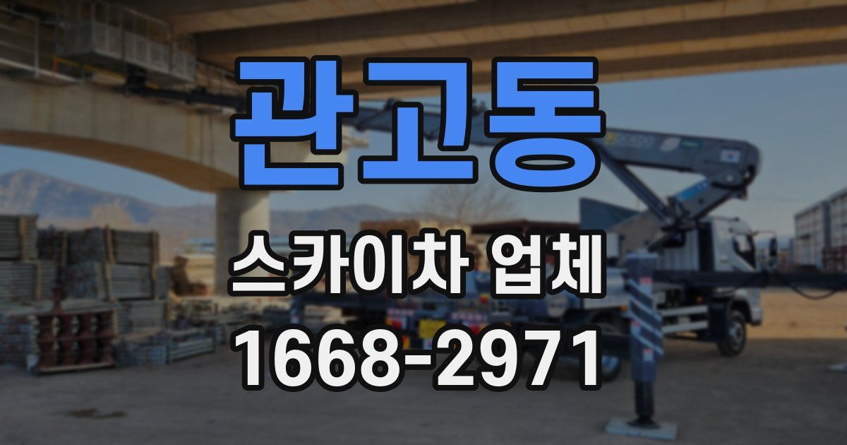 관고동 스카이차 업체